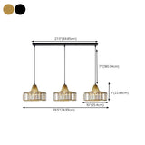 Modern Golden Clear Crystal Vaulted Pendant Light Image - 24