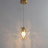 Modern Golden Elegance Crystal Geometric Pendant Light Image - 8