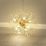 Modern Golden Firework Starburst Crystal Chandelier Image - 3