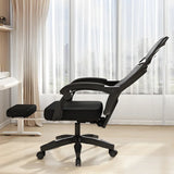 Modern Gray Ergonomic Mesh Office Chair with Headrest Image - 10