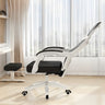 Modern Gray Ergonomic Mesh Office Chair with Headrest Image - 11