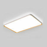 Modern Gray Metal Rectangular Flush Mount Ceiling Light Image - 10