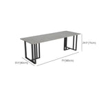 Modern Gray Stone Sledge Conference Table 8-Person #size