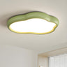 Modern Green Cloud-Shaped Flush Mount Ceiling Light Image - 12