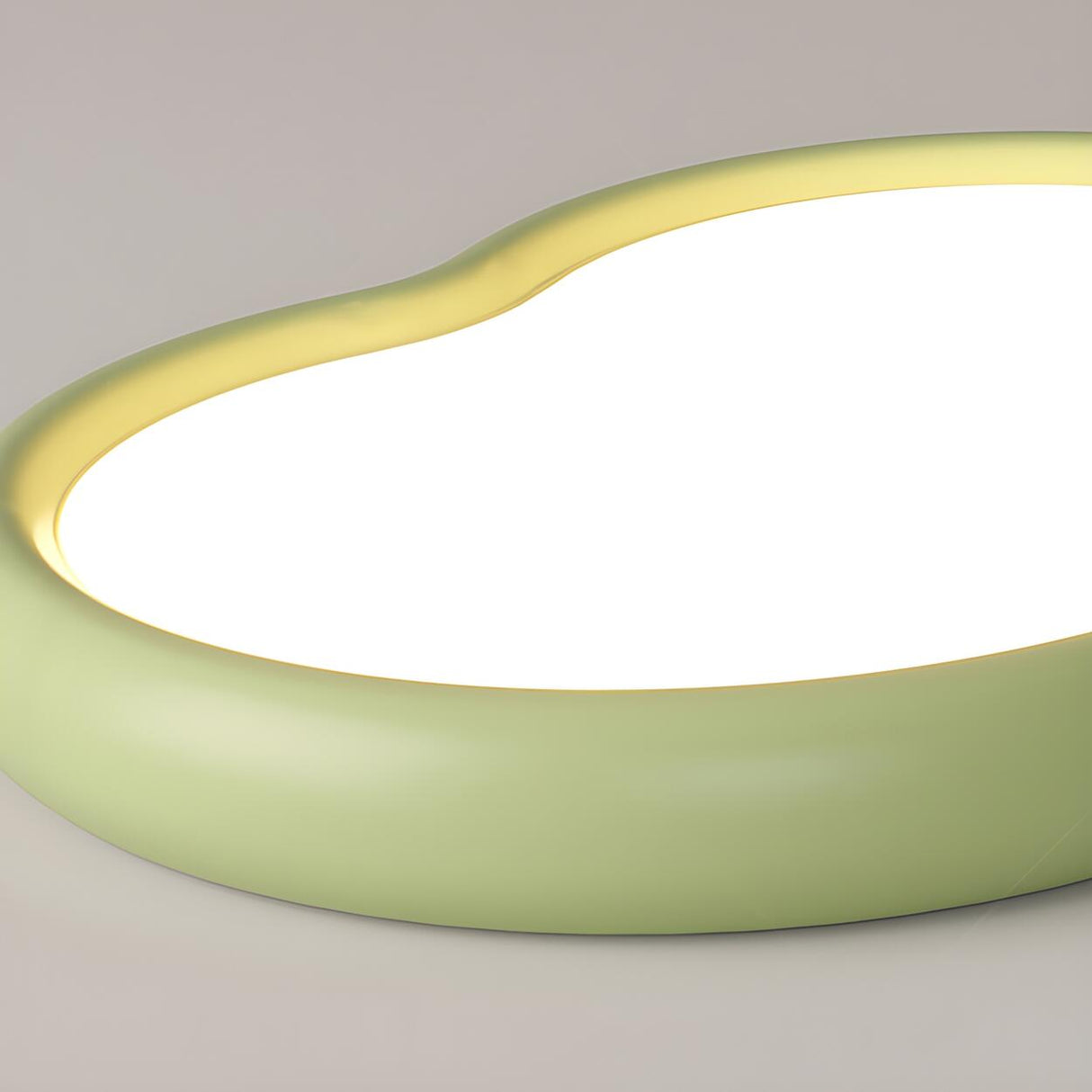 Modern Green Cloud-Shaped Flush Mount Ceiling Light Image - 19