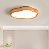 Modern Green Cloud-Shaped Flush Mount Ceiling Light Image - 2