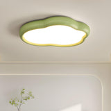 Modern Green Cloud-Shaped Flush Mount Ceiling Light Image - 3