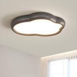 Modern Green Cloud-Shaped Flush Mount Ceiling Light Image - 6