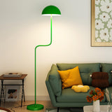 Modern Green Dome Metal Floor Lamp with Foot Switch Image - 1