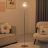 Modern Green Dome Shade Bedside Chrome Floor Lamp Image - 6