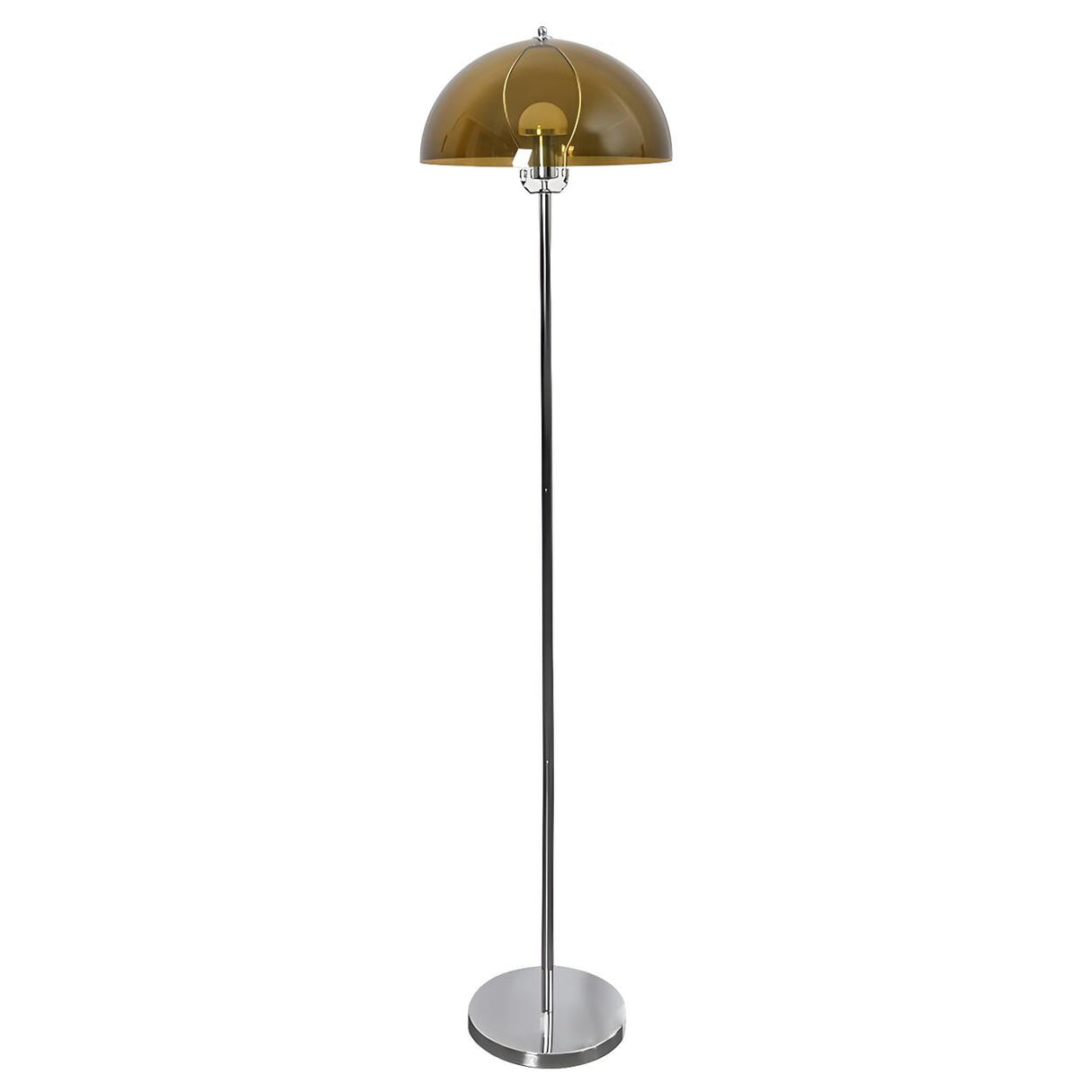 Modern Green Dome Shade Bedside Chrome Floor Lamp Image - 9