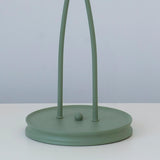 Modern Green Floral Dual Light Metal Floor Lamp Image - 8