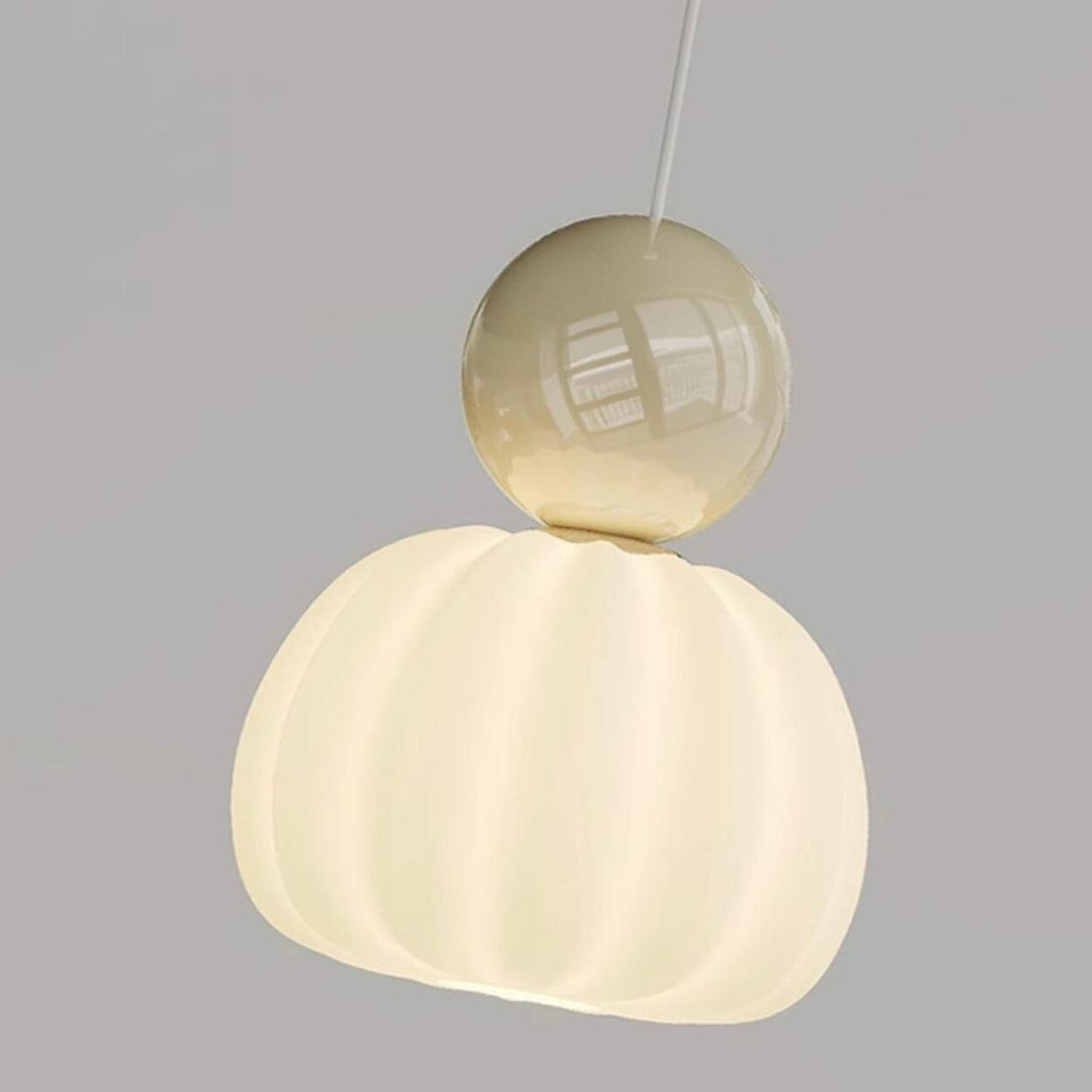 Modern Green Frosted Glass Globe Bedroom Pendant Light Image - 18