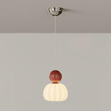 Modern Green Frosted Glass Globe Bedroom Pendant Light Image - 6