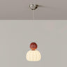 Modern Green Frosted Glass Globe Bedroom Pendant Light Image - 6