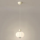 Modern Green Frosted Glass Globe Bedroom Pendant Light Image - 7