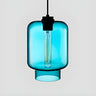 Modern Green Glass Cylindrical Geometric Pendant Light Set Image - 9