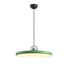 Modern Green Metal Disc Pendant Light Adjustable Height Image - 11