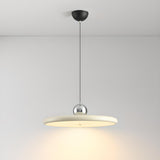 Modern Green Metal Disc Pendant Light Adjustable Height Image - 14