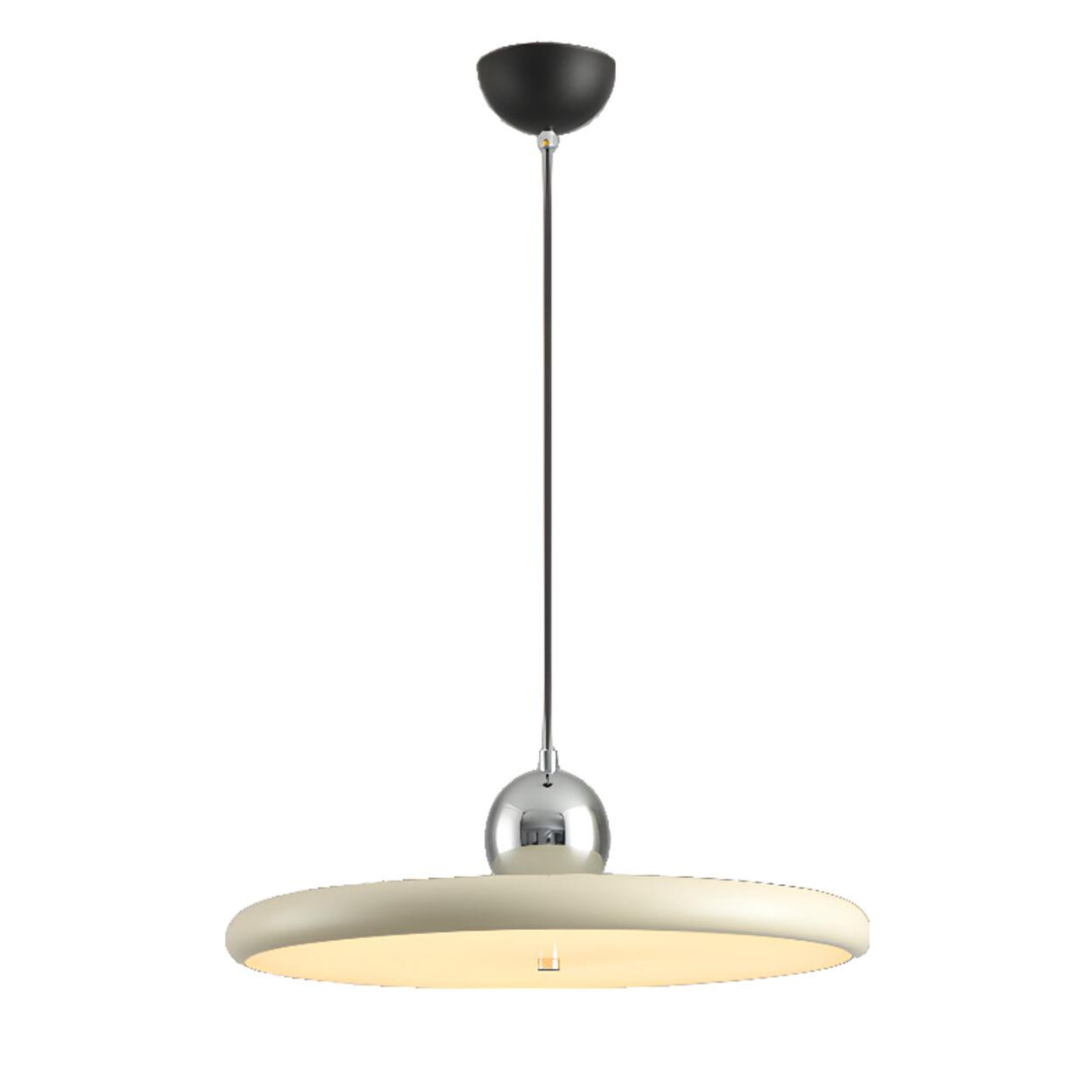 Modern Green Metal Disc Pendant Light Adjustable Height Image - 15