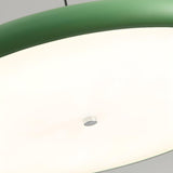 Modern Green Metal Disc Pendant Light Adjustable Height Image - 22