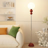 Modern Green Metal White Spherical Floor Lamp Image - 2