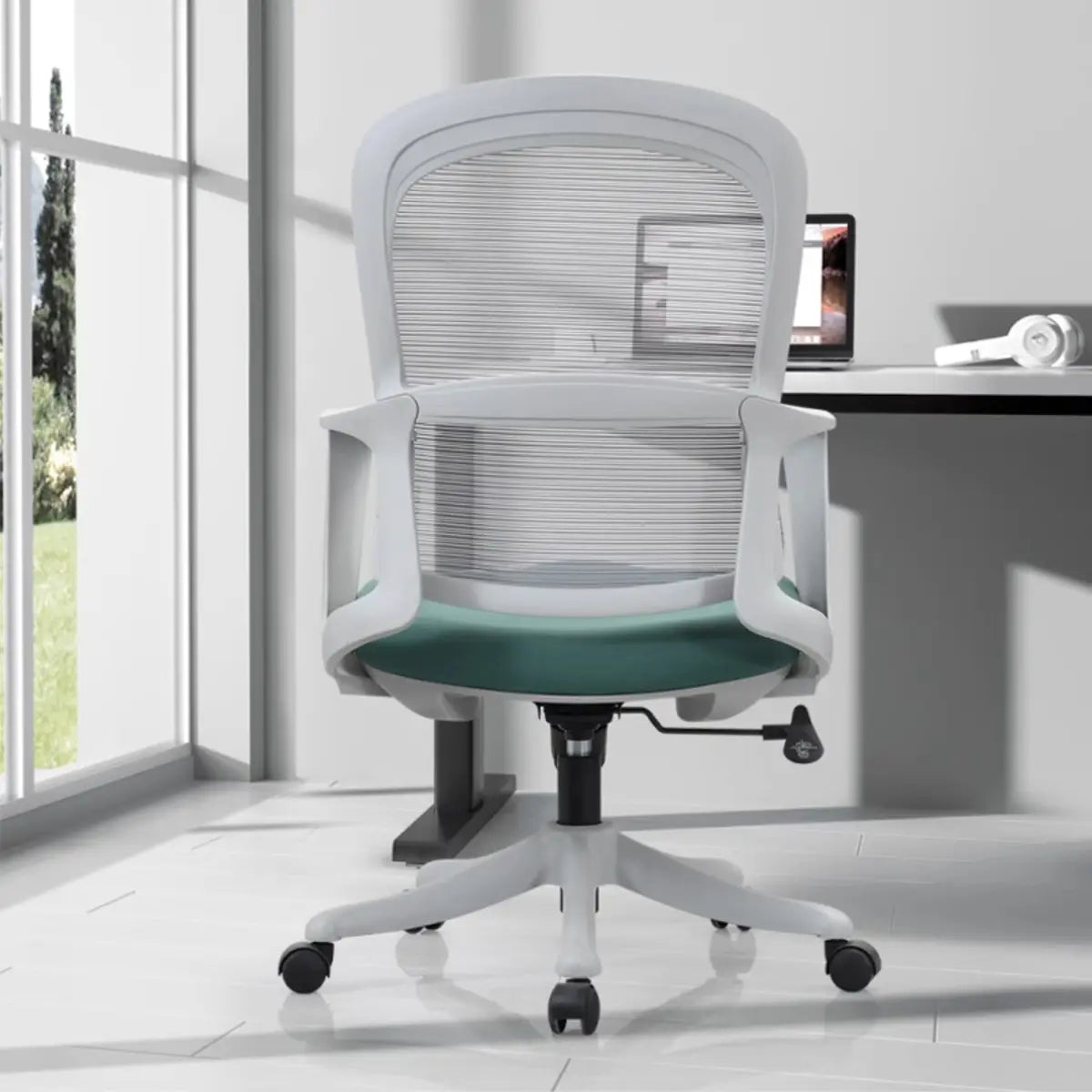 Modern Grey Adjustable Support Ergonomic Mesh Office Chair Image - 4