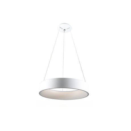 Modern Grey Circular LED White Acrylic Pendant Chandelier Image - 2