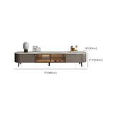 Modern Grey Stone Drawers Shelves Long Length TV Stand #size