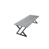 Modern Grey Stone Rectangle Conference Writing Desk Image - 3