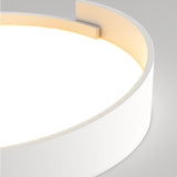 Modern Grey White Round LED Flush Mount Ceiling Light Image - 10