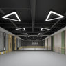 Modern Gym Black Metal Triangular LED Pendant Light Image - 1