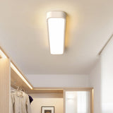 Modern Hallway White Rectangle LED Flush Mount Light Image - 3