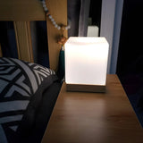 Modern Hexagonal Wooden Table Lamp Warm Light Bedroom Image - 13