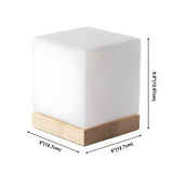 Modern Hexagonal Wooden Table Lamp Warm Light Bedroom #size