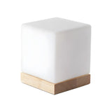 Modern Hexagonal Wooden Table Lamp Warm Light Bedroom Image - 7