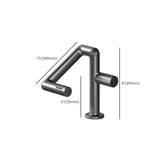 Modern High Arc Copper Grey Swivel Spout Vessel Sink Faucet #size