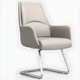 Modern High-Back Leather Executive Black Office Chair Image - 4