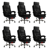 Modern High-Back Linen Swivel Ergonomic Office Chair Image - 17