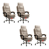 Modern High-Back Linen Swivel Ergonomic Office Chair Image - 27