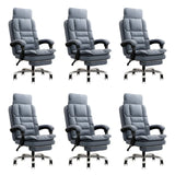 Modern High-Back Linen Swivel Ergonomic Office Chair Image - 33