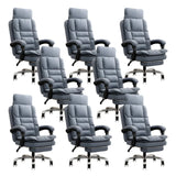 Modern High-Back Linen Swivel Ergonomic Office Chair Image - 34