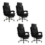 Modern High-Back Linen Swivel Ergonomic Office Chair Image - 37