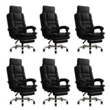 Modern High-Back Linen Swivel Ergonomic Office Chair Image - 38