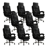 Modern High-Back Linen Swivel Ergonomic Office Chair Image - 39