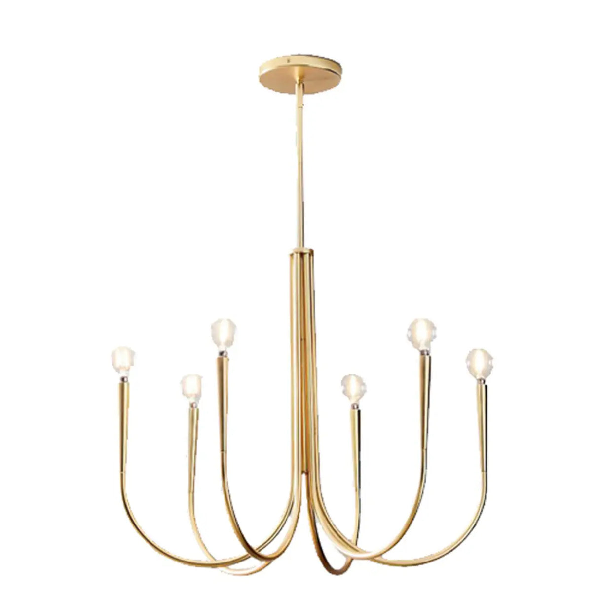 Modern Hook Gold Classic Dining Room  8-Bulb Chandelier Image - 5