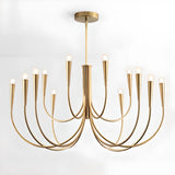 Modern Hook Gold Classic Dining Room  8-Bulb Chandelier Image - 8