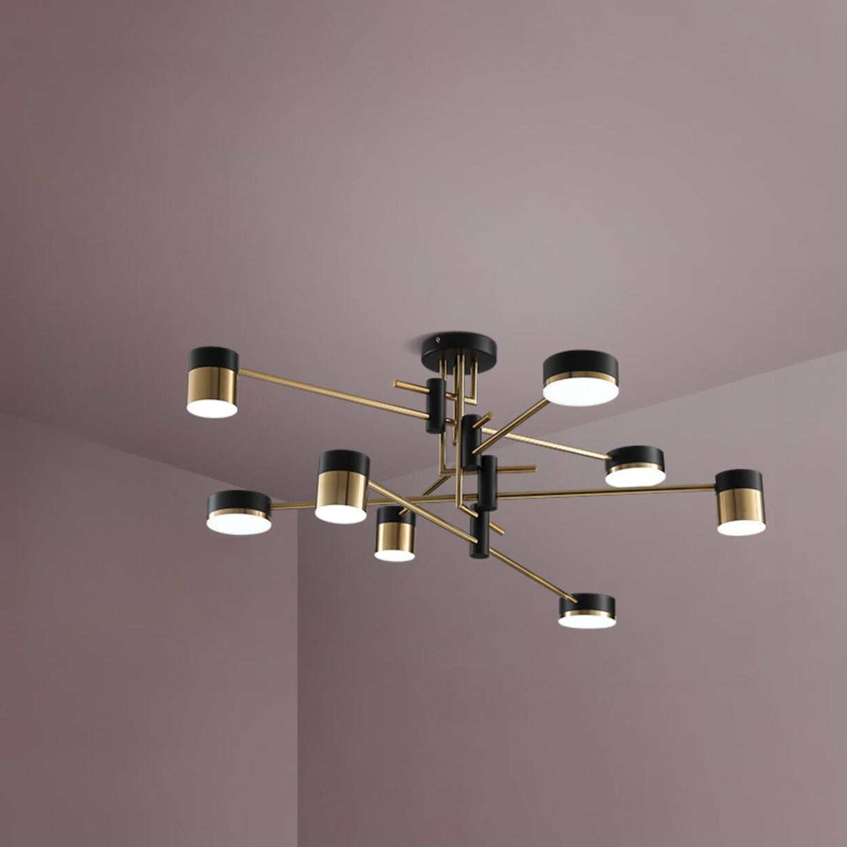 Modern Industrial Tiered Sputnik LED Chandelier Image - 5