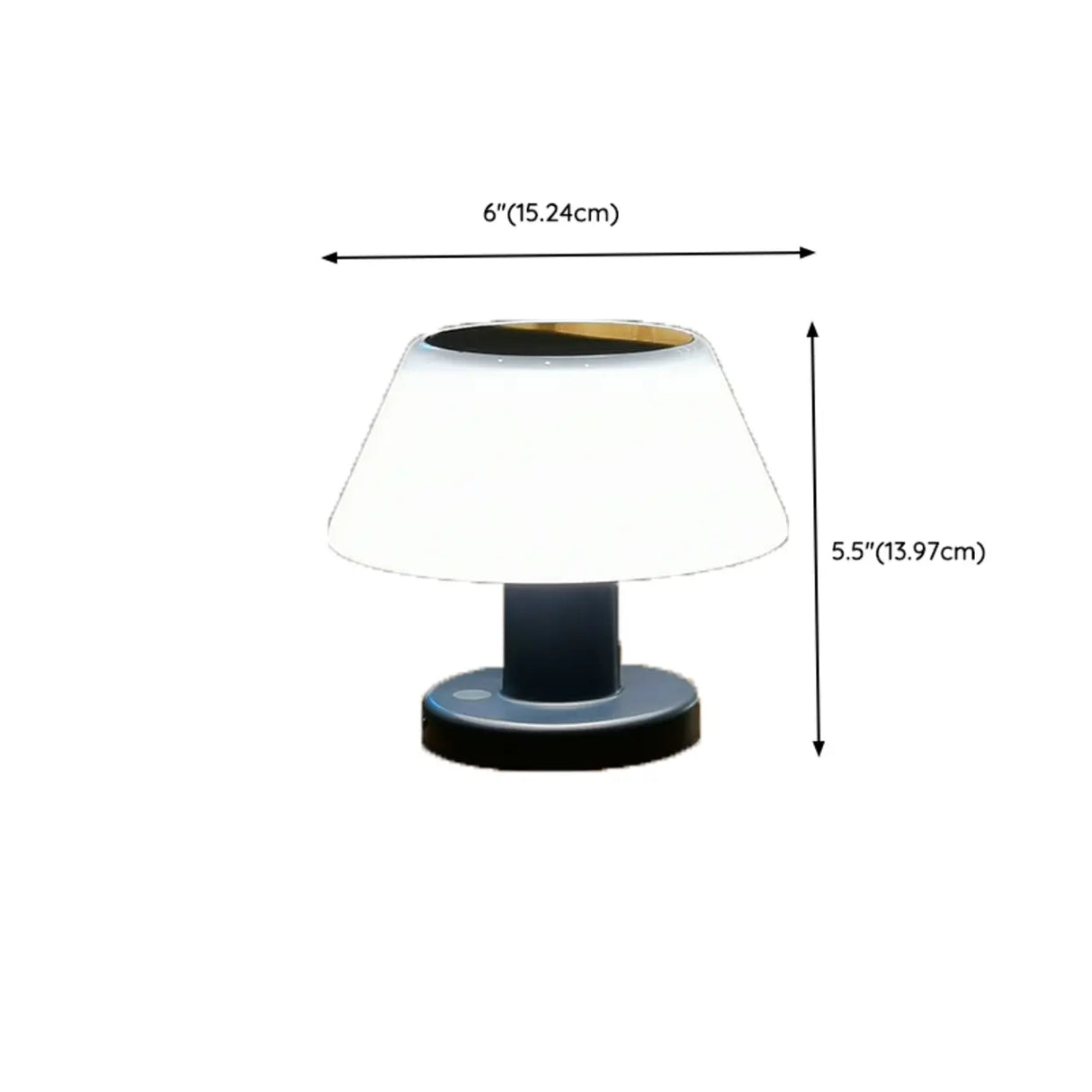 Modern Innovative Geometric Black Solar Table Lamp 