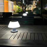 Modern Innovative Geometric Black Solar Table Lamp Image - 2